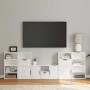 Muebles de TV 5 uds. con almacenaje "ODDA" blanco madera pino de , Muebles TV - Ref: Foro24-3365379, Precio: 268,24 €, Descue...