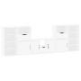Muebles de TV 5 uds. con almacenaje "ODDA" blanco madera pino de , Muebles TV - Ref: Foro24-3365379, Precio: 268,24 €, Descue...