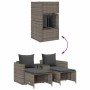 Set de muebles de jardín 5 pzas y cojines apilables gris de , Sofás de exterior - Ref: Foro24-4104165, Precio: 266,16 €, Desc...