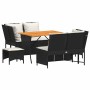 Set de muebles de jardín 5 pzas y cojines ratán sintético negro de , Conjuntos de jardín - Ref: Foro24-3365345, Precio: 480,2...