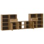Muebles de TV 5 uds. con almacenaje "ODDA" madera maciza pino de , Muebles TV - Ref: Foro24-3365370, Precio: 256,07 €, Descue...