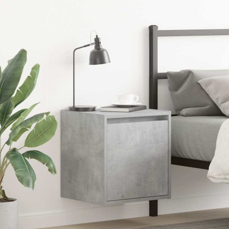 Mesillas de noche de pared 2 uds gris hormigón 38x34x40 cm de , Mesitas de noche - Ref: Foro24-861236, Precio: 63,51 €, Descu...
