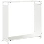 Leñero blanco 90x28x90 cm Acero laminado en frío de , Bolsas y soportes de leña - Ref: Foro24-864216, Precio: 64,19 €, Descue...