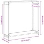 Leñero blanco 90x28x90 cm Acero laminado en frío de , Bolsas y soportes de leña - Ref: Foro24-864216, Precio: 64,19 €, Descue...