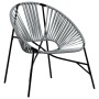 Silla de jardín con forma de huevo ratán sintético negro y gris de , Sillas de jardín - Ref: Foro24-4009289, Precio: 81,86 €,...