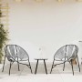 Silla de jardín con forma de huevo ratán sintético negro y gris de , Sillas de jardín - Ref: Foro24-4009289, Precio: 81,86 €,...