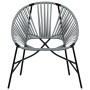 Silla de jardín con forma de huevo ratán sintético negro y gris de , Sillas de jardín - Ref: Foro24-4009289, Precio: 81,86 €,...
