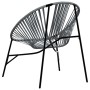 Silla de jardín con forma de huevo ratán sintético negro y gris de , Sillas de jardín - Ref: Foro24-4009289, Precio: 81,86 €,...