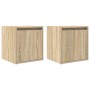 Mesillas de noche de pared 2 uds roble Sonoma 38x34x40 cm de , Mesitas de noche - Ref: Foro24-861234, Precio: 63,51 €, Descue...
