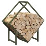 Leñero verde oliva 60x25x60 cm Acero laminado en frío de , Bolsas y soportes de leña - Ref: Foro24-864282, Precio: 27,44 €, D...