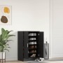 Zapatero de madera de roble negro 60x35x92 cm de , Zapateros y organizadores de calzado - Ref: Foro24-862074, Precio: 107,87 ...