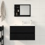 Espejo de baño de madera de roble negro 60x10,5x45 cm de , Tocadores de baño - Ref: Foro24-862546, Precio: 38,03 €, Descuento: %
