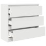 Aparador blanco 80x35x76 cm madera de ingeniería de , Aparadores - Ref: Foro24-861733, Precio: 103,38 €, Descuento: %