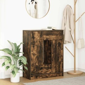Aparador con cajones y puertas roble ahumado 73x31x90 cm de , Aparadores - Ref: Foro24-861854, Precio: 98,57 €, Descuento: %