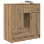 Aparador con cajones y puertas roble artesanal 70,5x34x74,5 cm de , Aparadores - Ref: Foro24-861849, Precio: 93,79 €, Descuen...