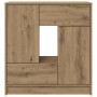 Aparador con cajones y puertas roble artesanal 70,5x34x74,5 cm de , Aparadores - Ref: Foro24-861849, Precio: 93,79 €, Descuen...
