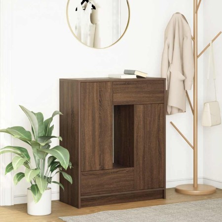 Aparador con cajones y puertas roble marrón 73x31x90 cm de , Aparadores - Ref: Foro24-861856, Precio: 101,72 €, Descuento: %
