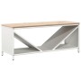 Leñero con tablero de madera blanco 100,5x35,5x40 cm de , Bolsas y soportes de leña - Ref: Foro24-864256, Precio: 94,23 €, De...