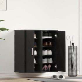 Zapateros 2 uds roble negro 32x35x70 cm madera de ingeniería de , Zapateros y organizadores de calzado - Ref: Foro24-862076, ...