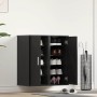 Zapateros 2 uds roble negro 32x35x70 cm madera de ingeniería de , Zapateros y organizadores de calzado - Ref: Foro24-862076, ...