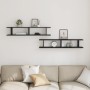 Estante pared 2uds madera ingeniería roble negro 105x18x20cm de , Estantes y estanterías - Ref: Foro24-862062, Precio: 49,71 ...