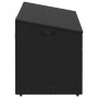Caja de almacenaje de jardín ratán sintético negro 110x50x58 cm de , Cajas de almacenaje para exteriores - Ref: Foro24-410406...