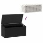 Caja de almacenaje de jardín ratán sintético negro 110x50x58 cm de , Cajas de almacenaje para exteriores - Ref: Foro24-410406...