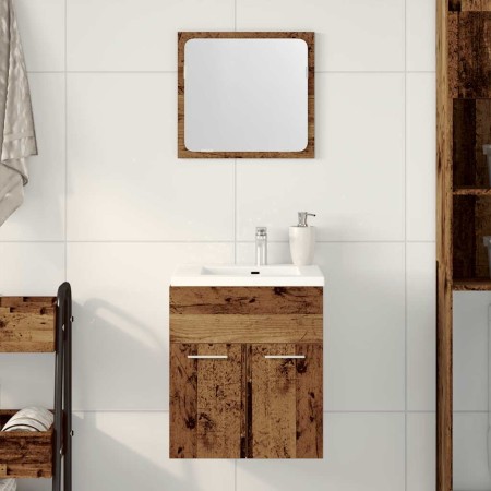 Juego de muebles de baño 2 piezas madera ingeniería envejecida de , Muebles de baño - Ref: Foro24-862036, Precio: 51,92 €, De...