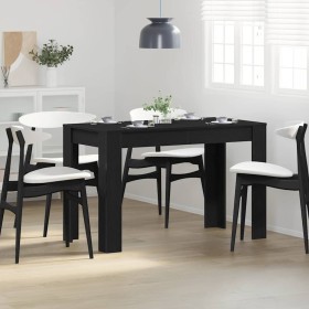 Mesa de comedor de madera ingeniería roble negro 120x60x76 cm de , Mesas de cocina y de comedor - Ref: Foro24-861987, Precio:...