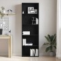 Estantería de madera de roble negro 60x30x189 cm de , Librerías y estanterías - Ref: Foro24-862457, Precio: 111,19 €, Descuen...