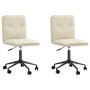 Sillas de comedor 2 unidades cuero sintético crema de , Sillas de comedor - Ref: Foro24-3315420, Precio: 118,56 €, Descuento: %