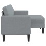 Sofá de 2 plazas con chaise longue en forma L gris claro 125cm de , Sofás - Ref: Foro24-4107061, Precio: 270,08 €, Descuento: %