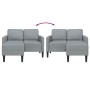 Sofá de 2 plazas con chaise longue en forma L gris claro 125cm de , Sofás - Ref: Foro24-4107061, Precio: 270,08 €, Descuento: %
