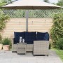 Sofá de jardín en forma de L con mesa y cojines ratán PE gris de , Sofás de exterior - Ref: Foro24-4103879, Precio: 314,04 €,...