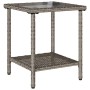 Sofá de jardín en forma de L con mesa y cojines ratán PE gris de , Sofás de exterior - Ref: Foro24-4103879, Precio: 314,04 €,...