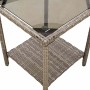 Sofá de jardín en forma de L con mesa y cojines ratán PE gris de , Sofás de exterior - Ref: Foro24-4103879, Precio: 314,04 €,...