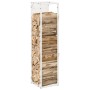 Leñero blanco 25x25x100 cm Acero laminado en frío de , Bolsas y soportes de leña - Ref: Foro24-864268, Precio: 51,45 €, Descu...