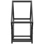 Leñero negro 50x25x50 cm Acero laminado en frío de , Bolsas y soportes de leña - Ref: Foro24-864275, Precio: 31,05 €, Descuen...