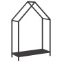Leñero negro 60x25x90 cm Acero laminado en frío de , Bolsas y soportes de leña - Ref: Foro24-864307, Precio: 38,94 €, Descuen...