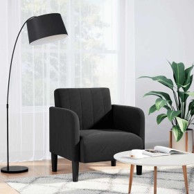 Sillón con reposabrazos Terciopelo negro 54 cm de , Sillones - Ref: Foro24-4100583, Precio: 114,12 €, Descuento: %