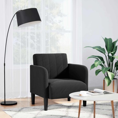 Sillón con reposabrazos Terciopelo negro 54 cm de , Sillones - Ref: Foro24-4100583, Precio: 114,12 €, Descuento: %