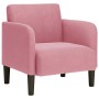 Sillón con reposabrazos terciopelo rosa 54 cm de , Sillones - Ref: Foro24-4100581, Precio: 119,92 €, Descuento: %