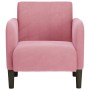 Sillón con reposabrazos terciopelo rosa 54 cm de , Sillones - Ref: Foro24-4100581, Precio: 119,92 €, Descuento: %