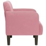 Sillón con reposabrazos terciopelo rosa 54 cm de , Sillones - Ref: Foro24-4100581, Precio: 119,92 €, Descuento: %