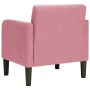 Sillón con reposabrazos terciopelo rosa 54 cm de , Sillones - Ref: Foro24-4100581, Precio: 119,92 €, Descuento: %