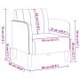 Sillón con reposabrazos terciopelo rosa 54 cm de , Sillones - Ref: Foro24-4100581, Precio: 119,92 €, Descuento: %