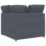 Sofá modular de esquina con cojines gris oscuro 100 cm de , Unidades para sofás seccionales - Ref: Foro24-4104460, Precio: 19...