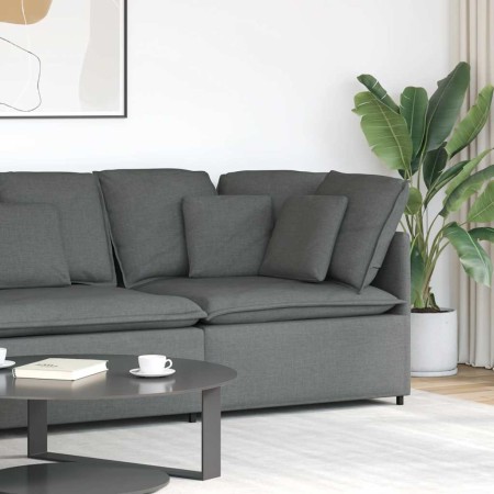 Sofá modular de esquina con cojines gris oscuro 100 cm de , Unidades para sofás seccionales - Ref: Foro24-4104448, Precio: 21...