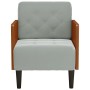 Sillón con reposabrazos Terciopelo Gris Claro 55 cm de , Sillones - Ref: Foro24-4100595, Precio: 145,97 €, Descuento: %