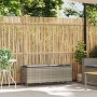 Banco jardín con cojín ratán sintético gris claro 110x30x40,5cm de , Bancos de jardín - Ref: Foro24-4104159, Precio: 91,67 €,...